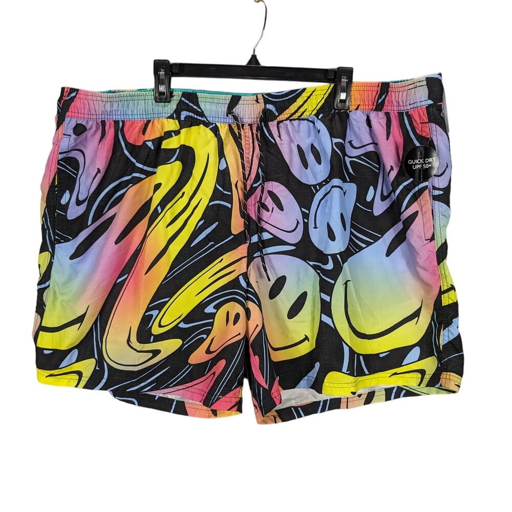 No Boundaries Swim Trunks Mens 3XL Board Shorts Psychedelic Quick Dry UPF 50